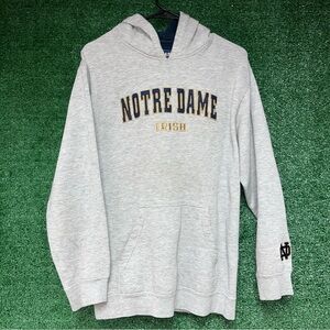 Notre Dame University Fighting Irish Vintage Y2K DISTRESSED Hoodie YOUTH XL NCAA